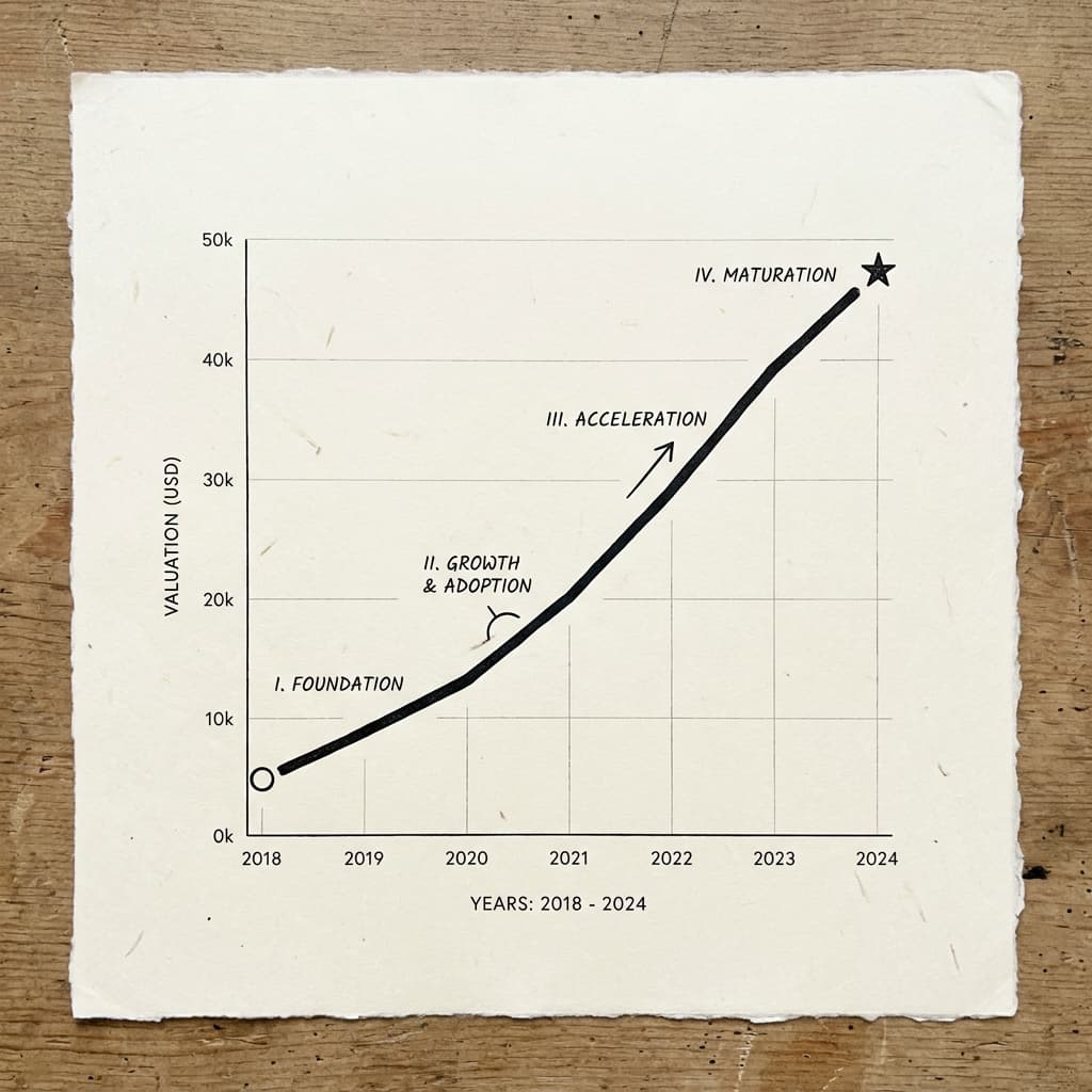 Minimalist ascending chart — Investment OS